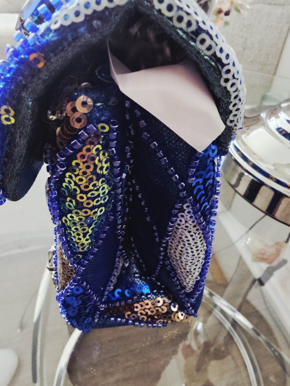 Kurt Geiger Kesington Medium Blue Sequin - Picture 7 of 10